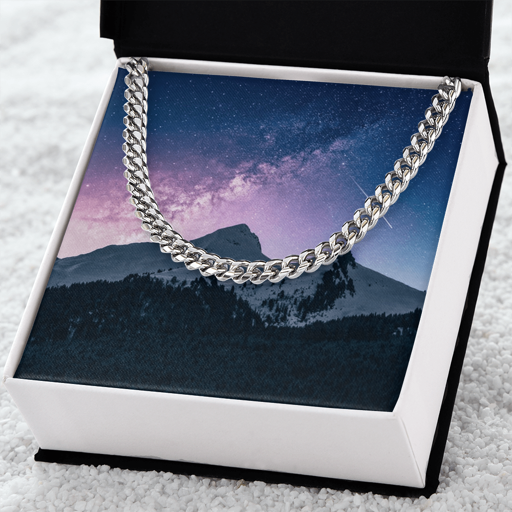 Cuban Link Chain in polished stainless steel or 14K yellow gold is the perfect gift to remind your best friend that he is adored!