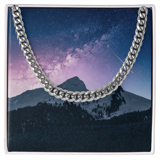 Cuban Link Chain in polished stainless steel or 14K yellow gold is the perfect gift to remind your best friend that  he is adored!